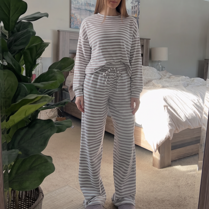 Wearbella – Striped Top And Pants Set