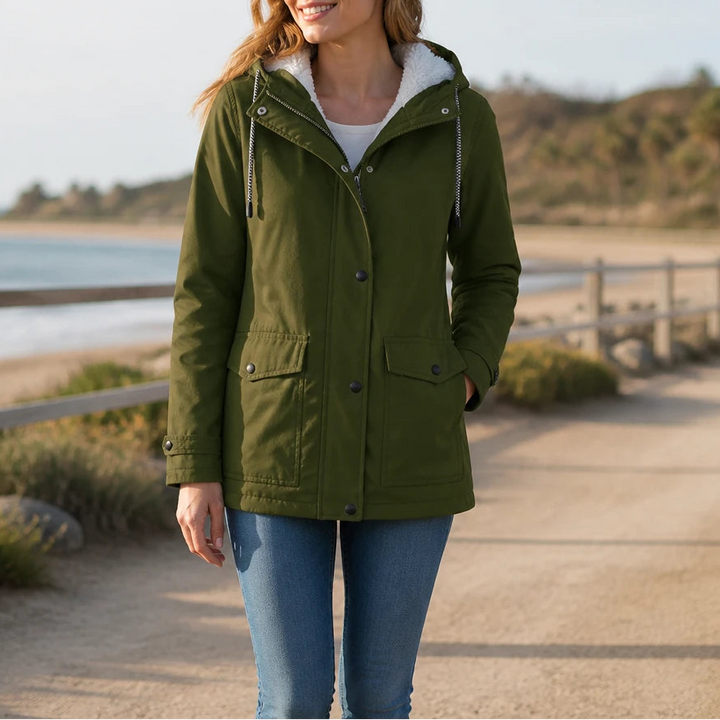 Windora – Fleece-Lined Hooded Winter Jacket