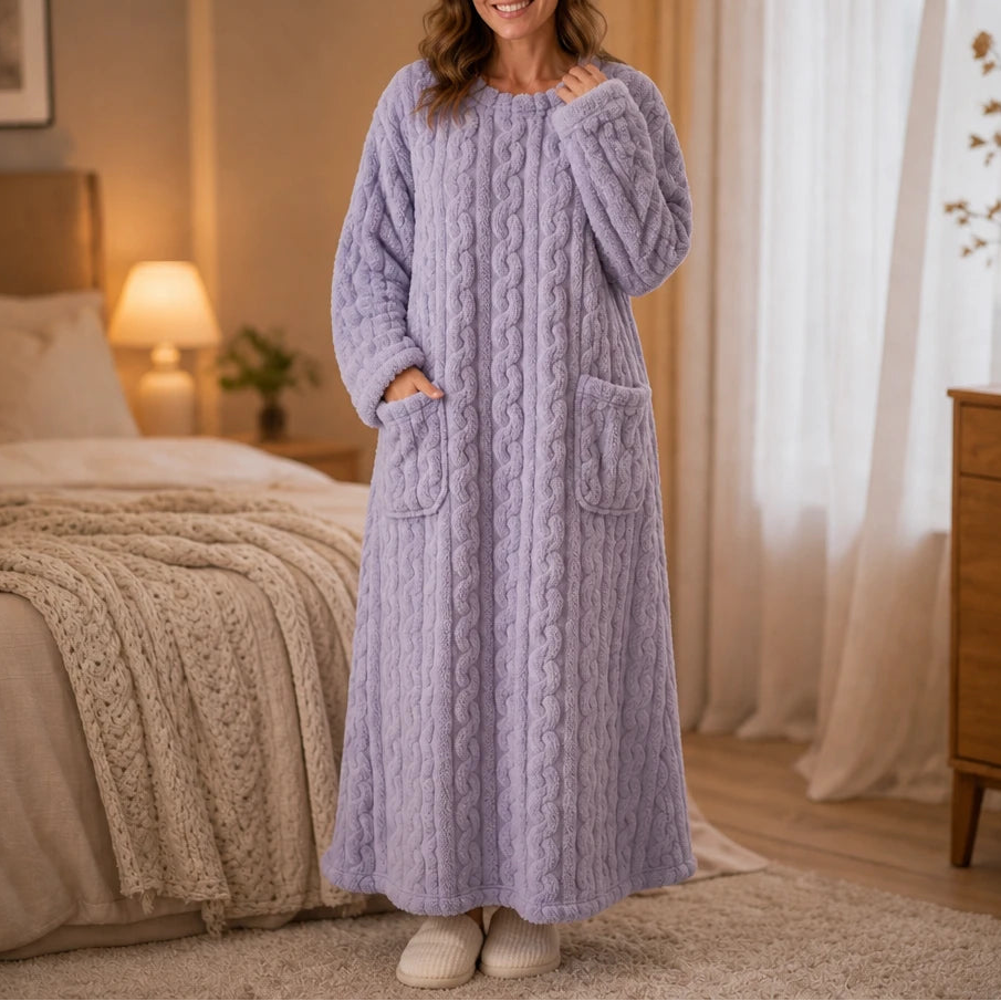 Hearthwell – Long Plush Pocket Nightgown