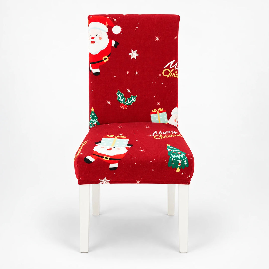 HollyHug – Christmas Stretch Dining Chair Covers (4 Pack)