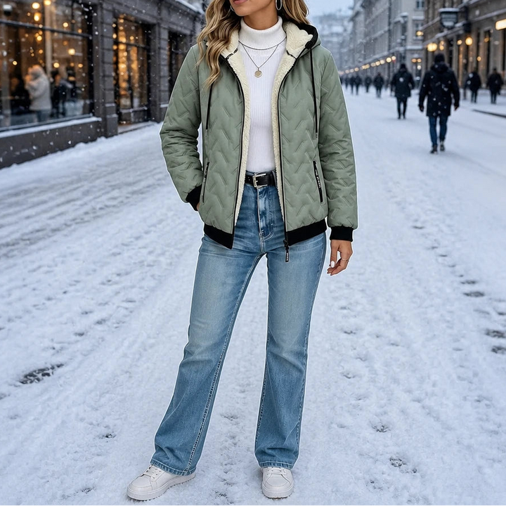 Velora – Quilted Hooded Winter Jacket
