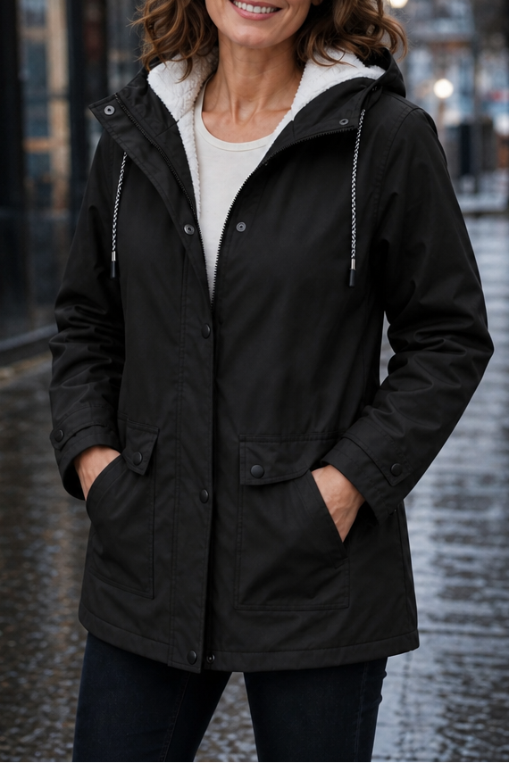 Windloft – Waterproof Plush-Lined Hooded Jacket