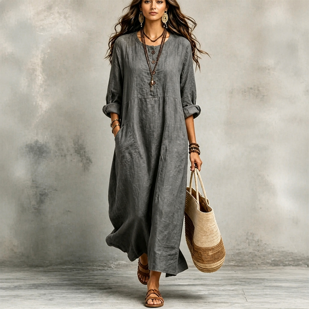 Wearbella – Sleeveless Pocketed Casual Maxi Dress