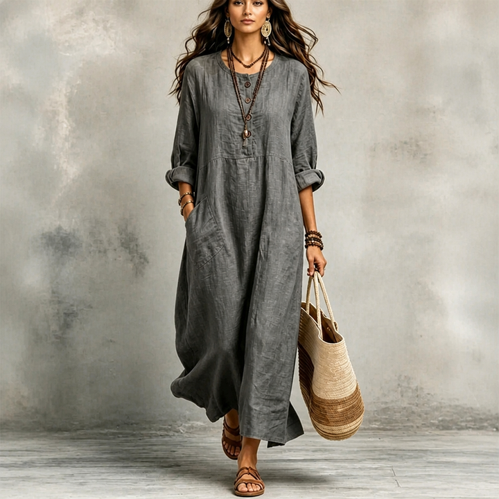 Wearbella – Sleeveless Pocketed Casual Maxi Dress