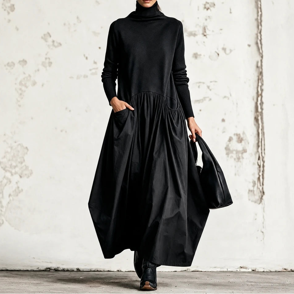 Sloane – High Neck Pocket Maxi Dress