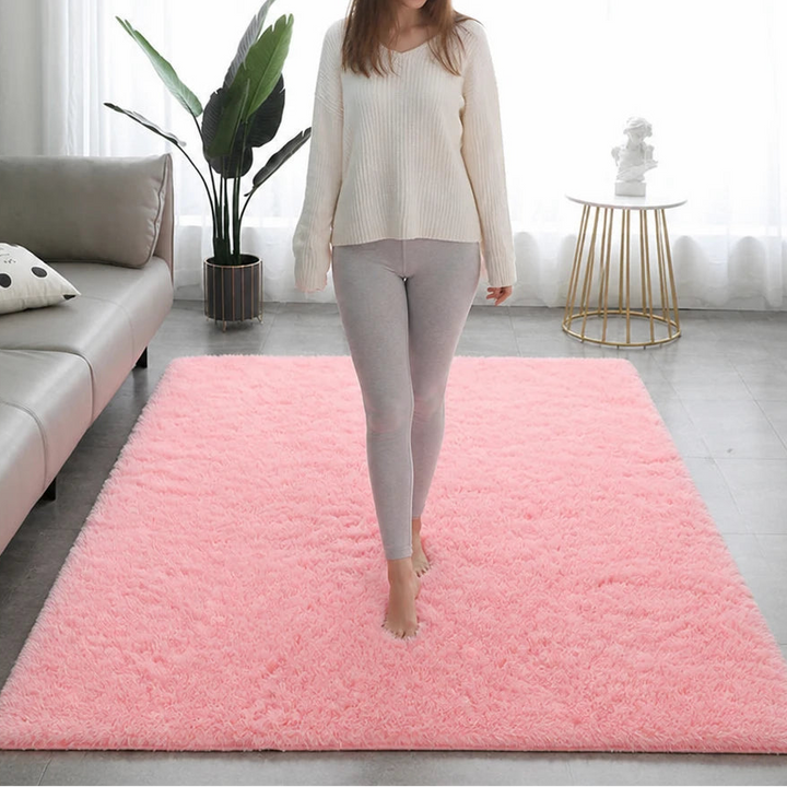 Gradia – Gradient Plush Faux-Fur Area Rug