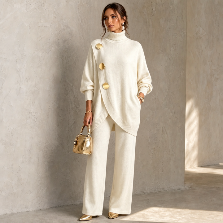 Elara Set – Turtleneck Sweater And Wide-Leg Pants Set