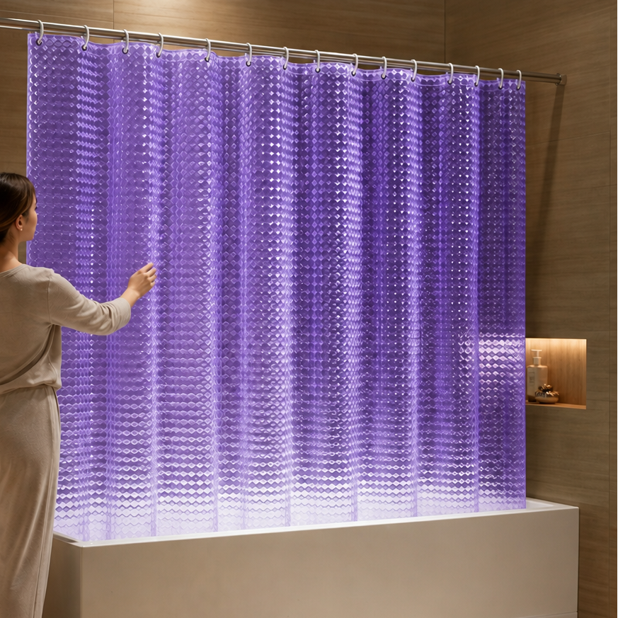 Dryhaven – 3D Embossed Shower Curtain