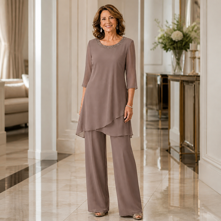 Marchetta – Asymmetric Tunic Wide-Leg Pant Set