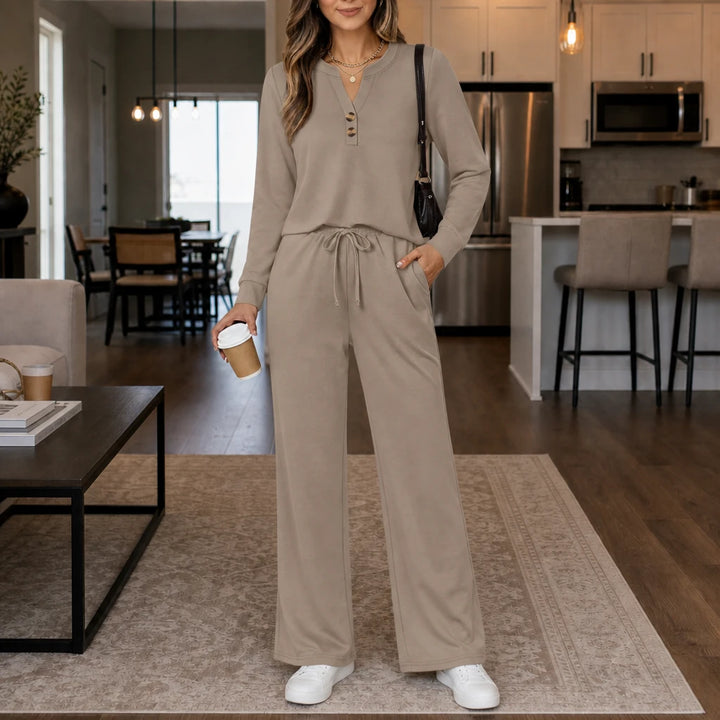 Wearbella – Coordinated Top And Pants Lounge Set