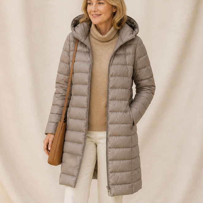 Veluna – Long Quilted Puffer Coat