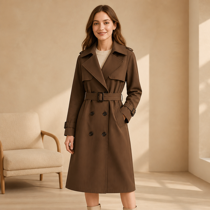 Winterly – Belted Mid-Length Structured Trench Coat