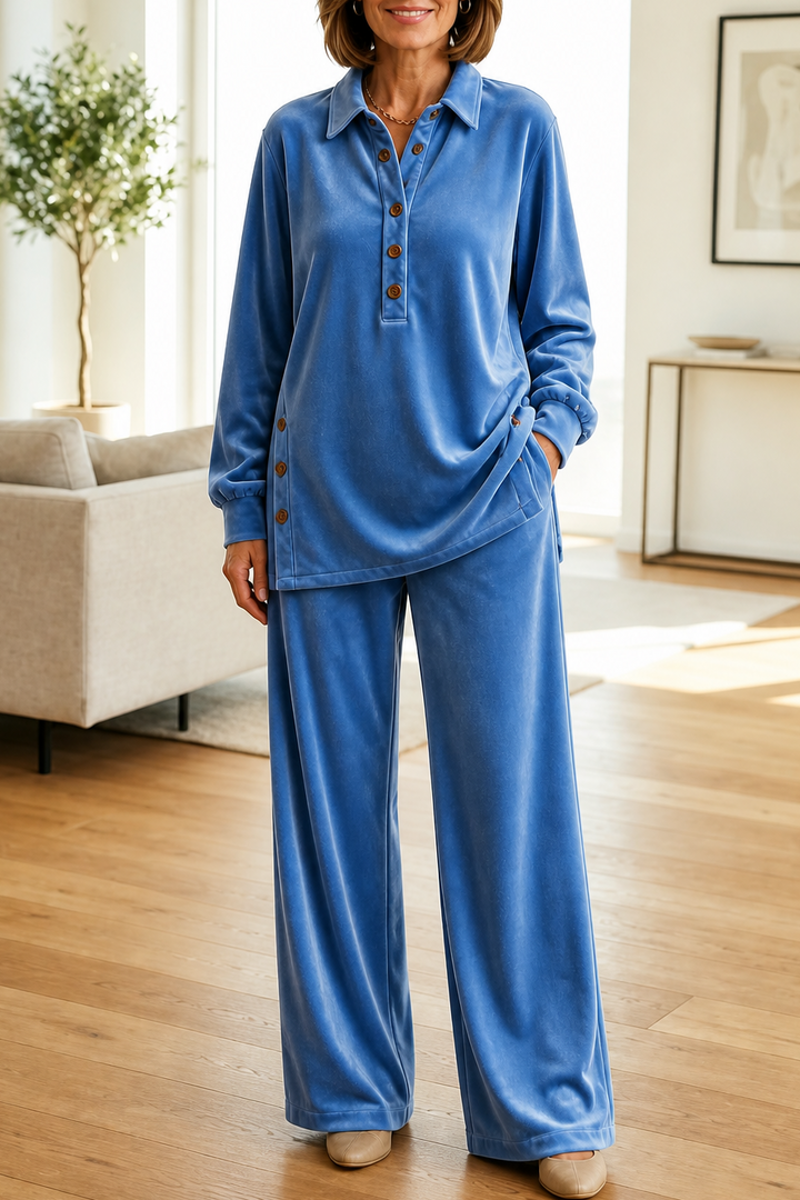 Velvetta – Oversized Velvet-Look Two-Piece Lounge Set