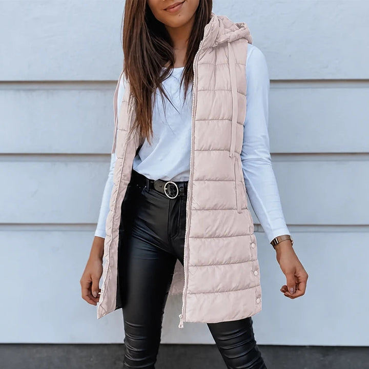 Coverelle – Long Hooded Puffer Vest