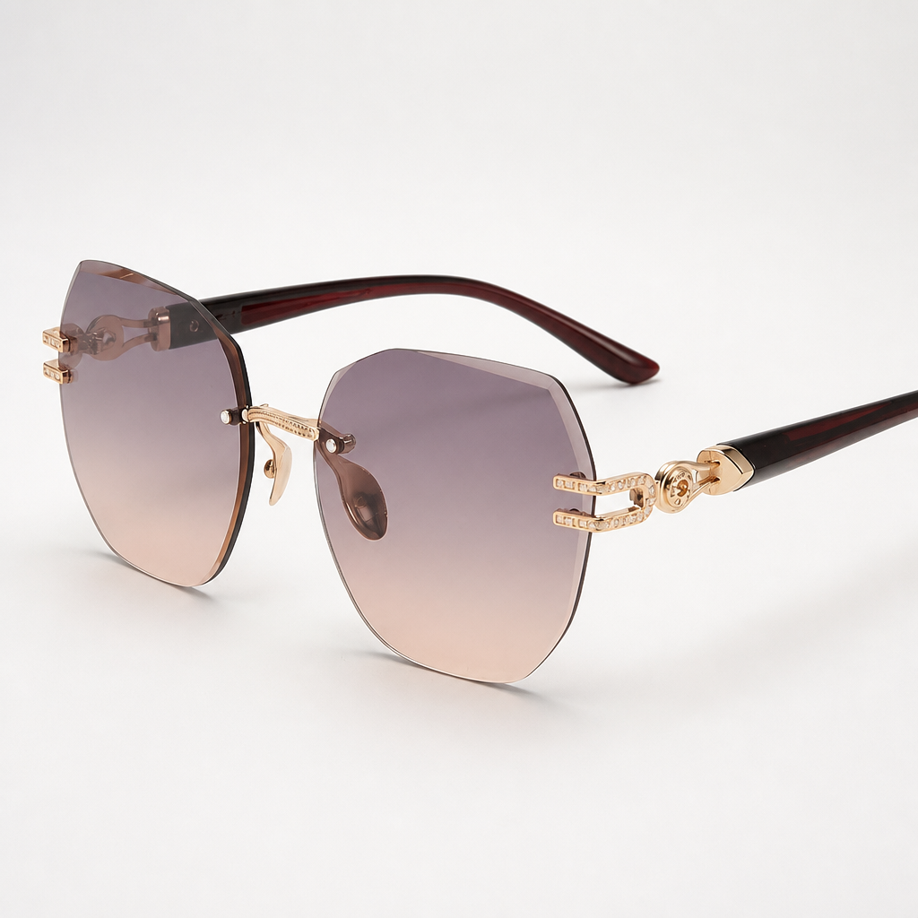Rimlyn – Rimless Oversized Tinted Sunglasses