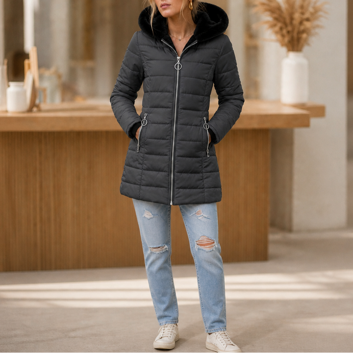 Cozelle – Quilted Hooded Insulated Puffer Coat