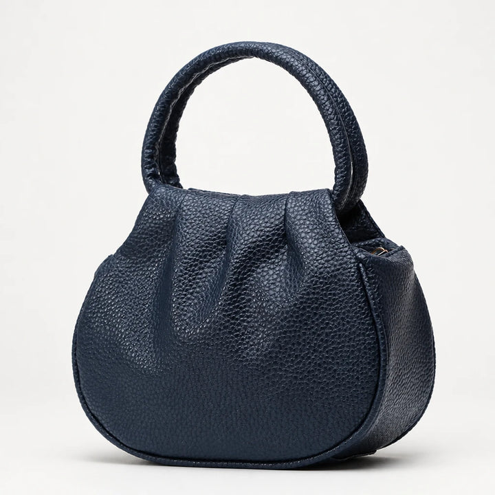 Pleatelle – Pleated Mini Handbag With Round Handles