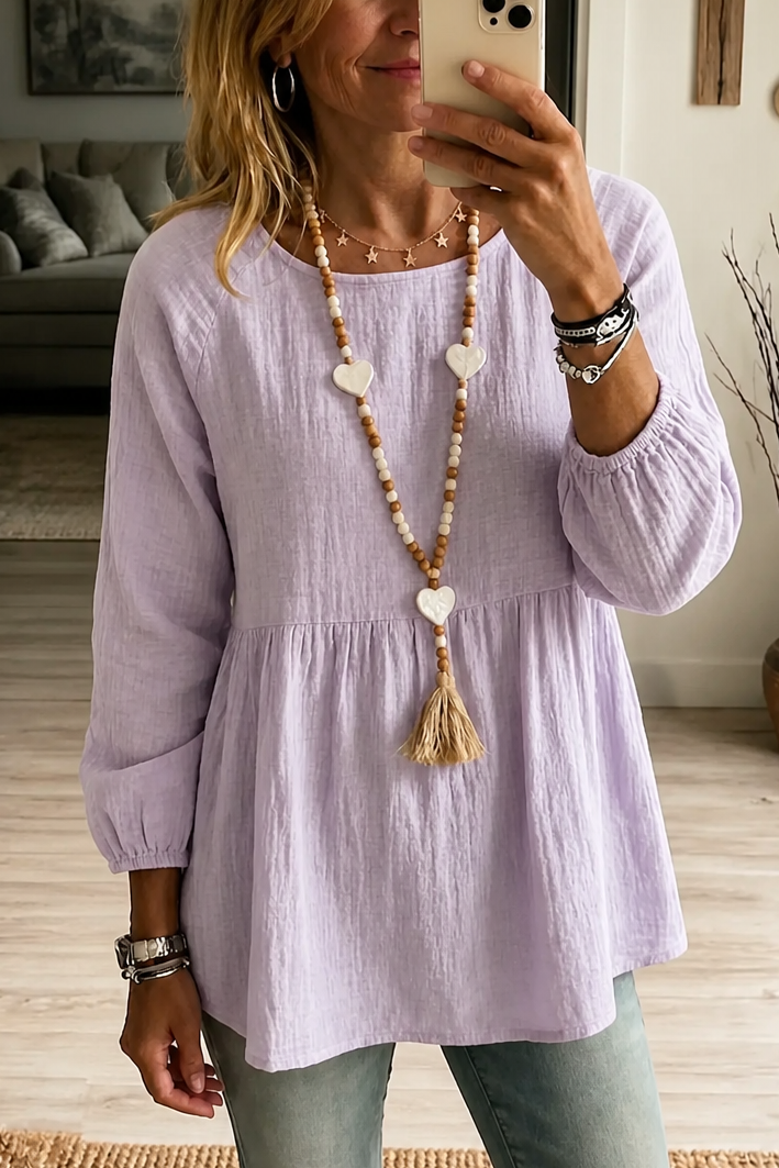 Wearbella – Gathered-Waist Babydoll Blouse