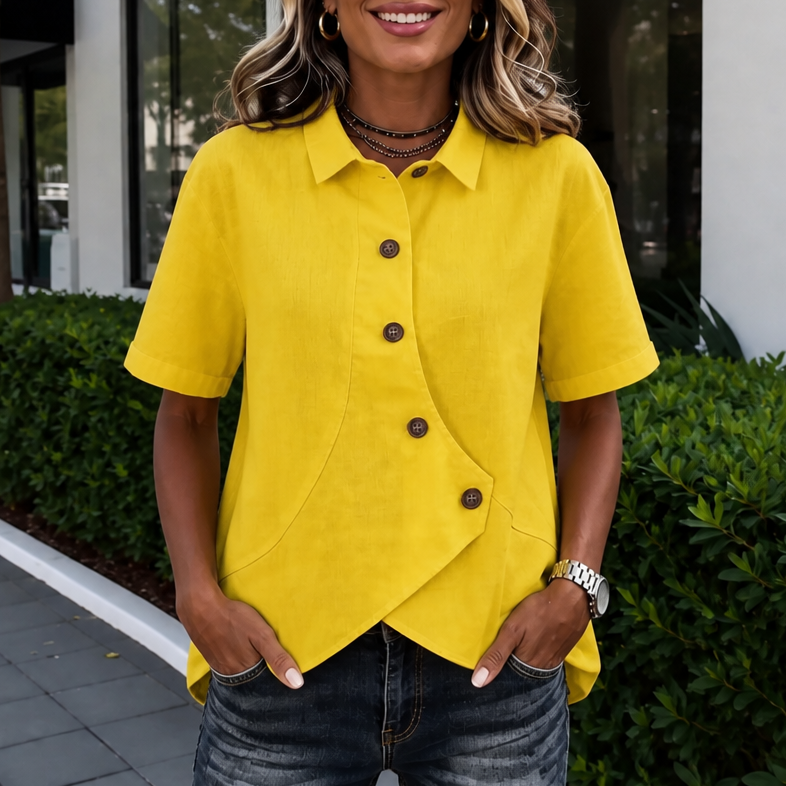 Trueline – Asymmetrical Placket Button-Down Shirt