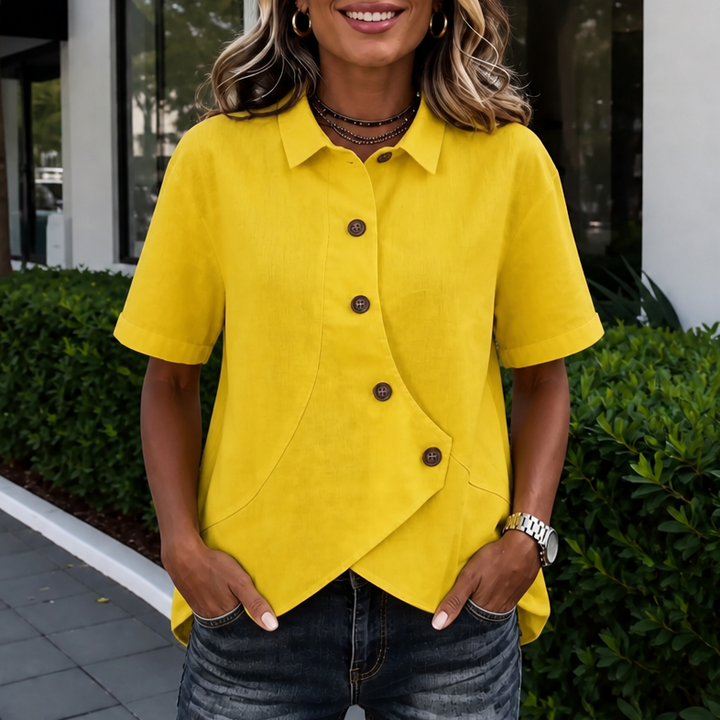 Trueline – Asymmetrical Placket Button-Down Shirt