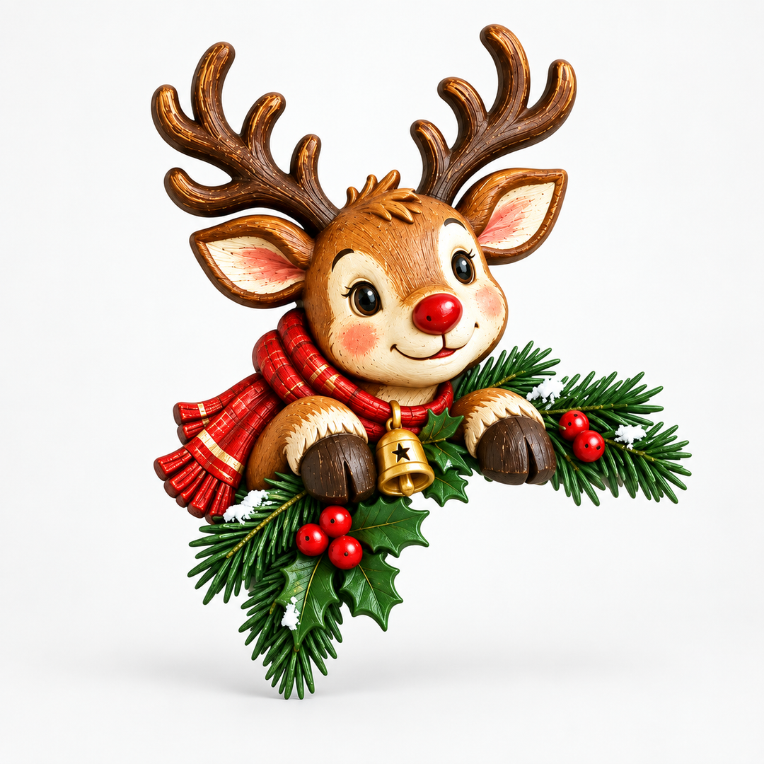 Peekaboo Noel – Dimensional Christmas Doorway Corner Decoration
