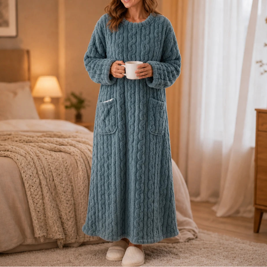 Hearthwell – Long Plush Pocket Nightgown