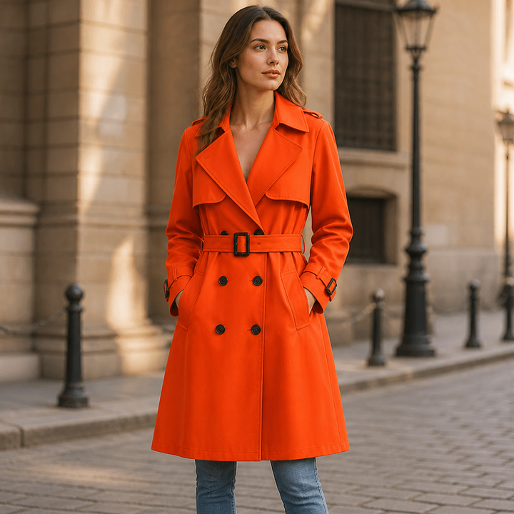 Winterly – Belted Mid-Length Structured Trench Coat