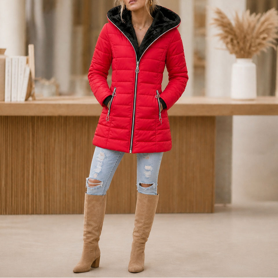 Cozelle – Quilted Hooded Insulated Puffer Coat