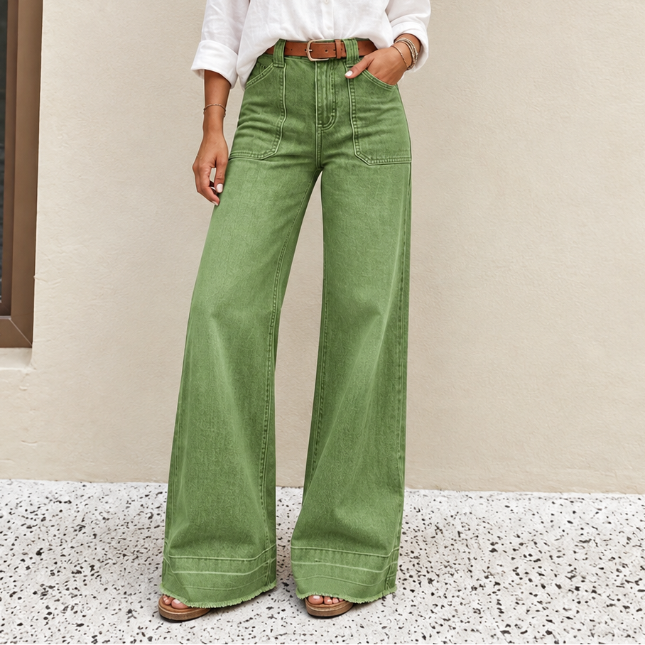 Wearbella – High Waisted Wide Leg Stretch Denim