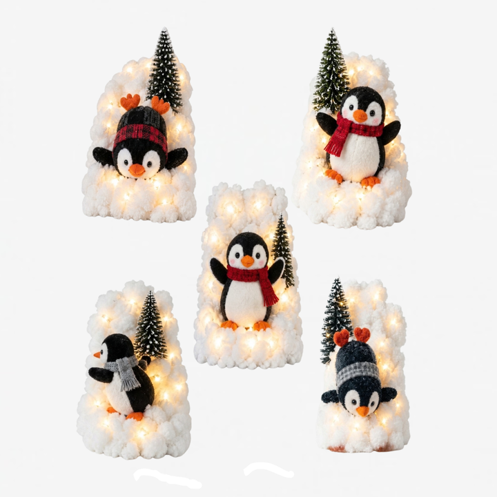 Snowy Steps – Lighted Penguin Christmas Staircase Display
