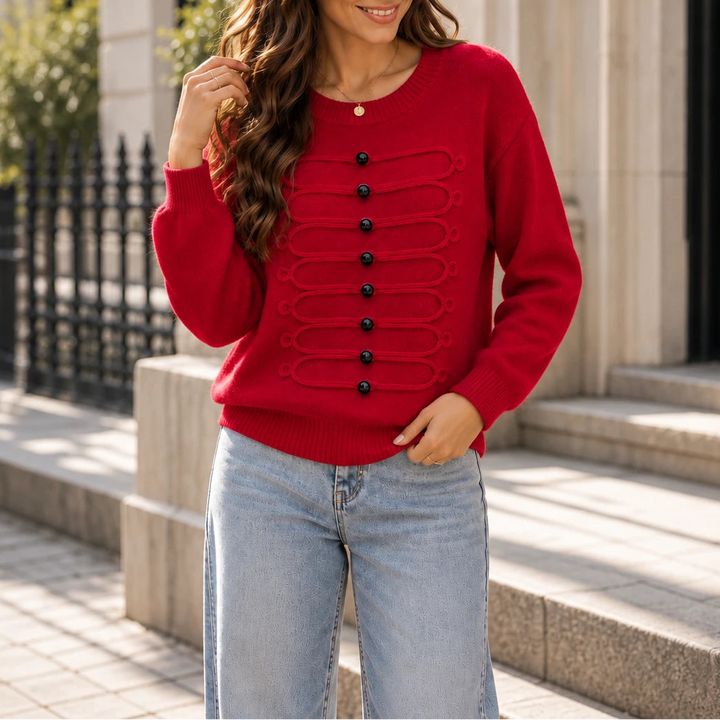Cabledelle – Braided Crew-Neck Sweater