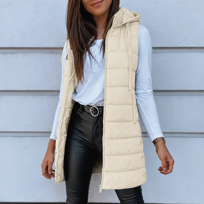 Coverelle – Long Hooded Puffer Vest