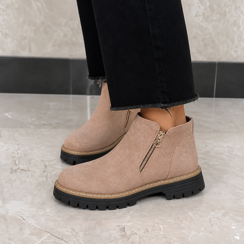 Stepwell – Square-Heel Cushioned Ankle Boots