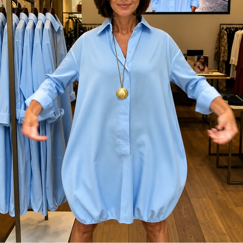 Wearbella – Button-Front Relaxed Shirt Dress