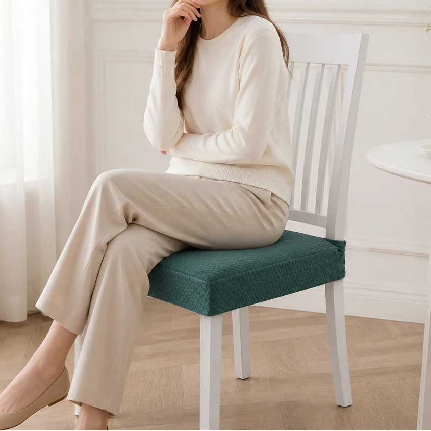 Jacquard Haven – Waterproof Stretch Jacquard Dining Chair Seat Cover