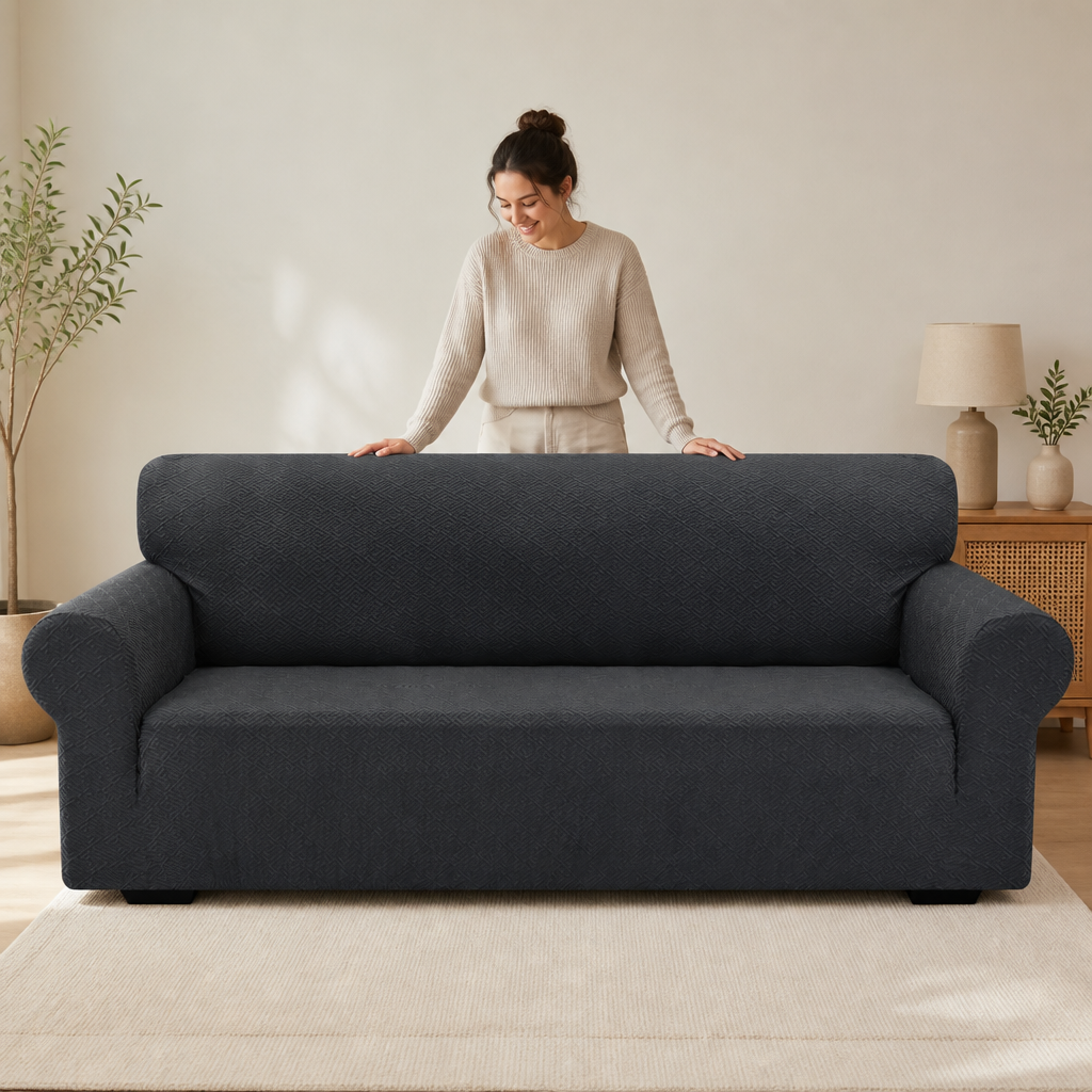 Snugfit – Textured Jacquard Non-Slip Stretch Sofa Slipcover