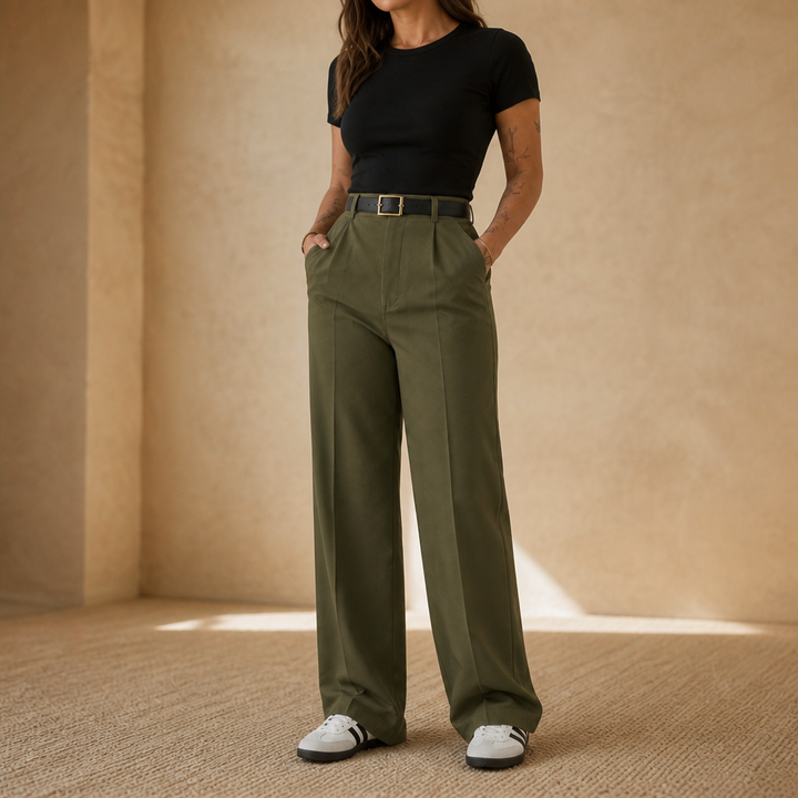 Wearbella – High-Waisted Wide-Leg Trousers