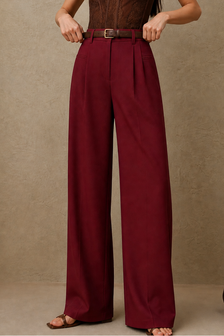 Longline – High-Waisted Wide-Leg Trousers
