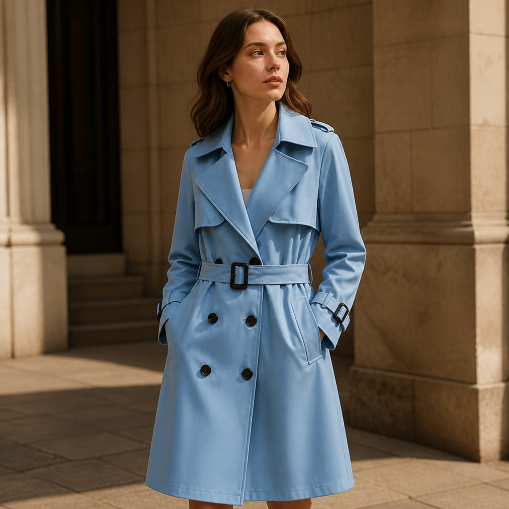 Winterly – Belted Mid-Length Structured Trench Coat