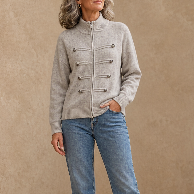 Zipelle – Two-Way Zip Sweater Jacket