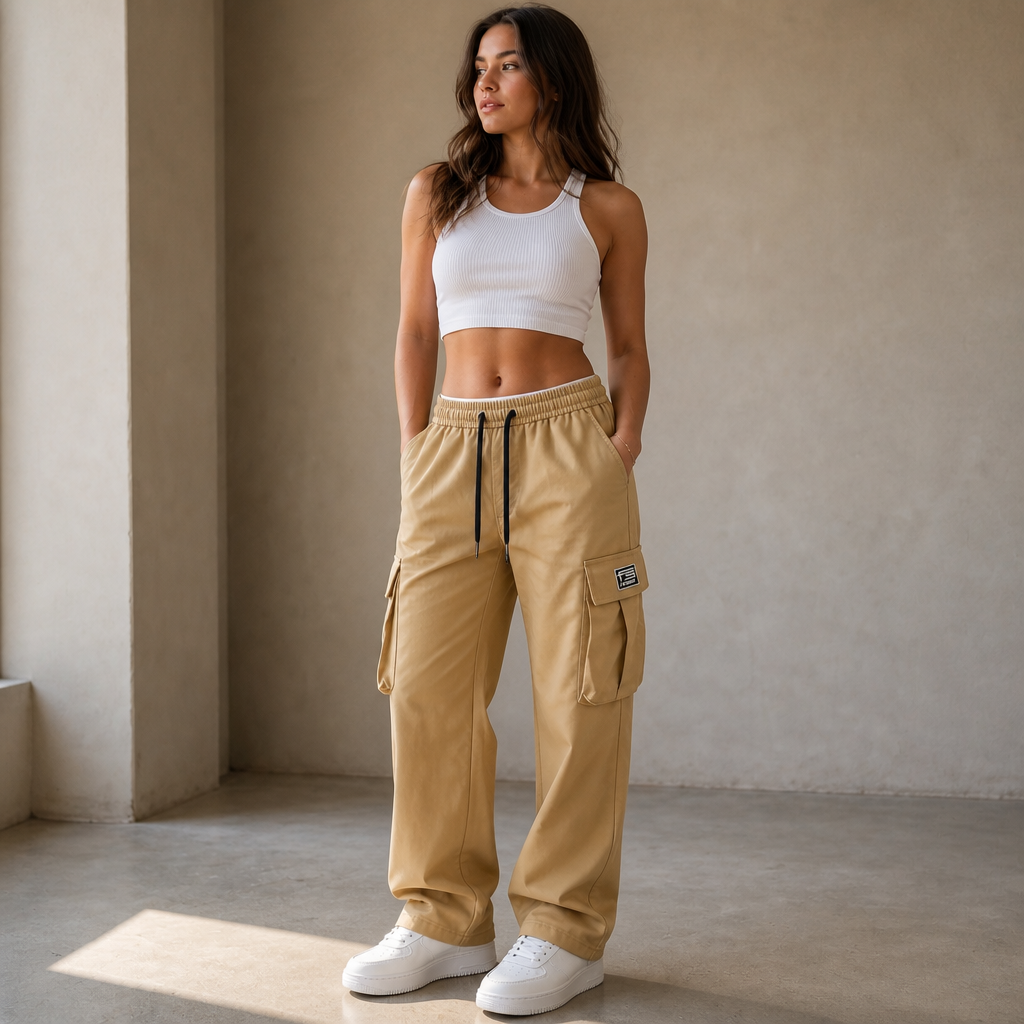 Easeway – Relaxed Straight-Leg Cargo Pants