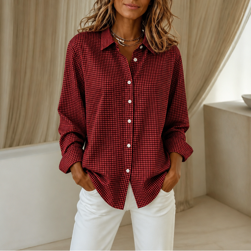 Fauxbourg – Retro Plaid Relaxed-Fit Button-Down Shirt