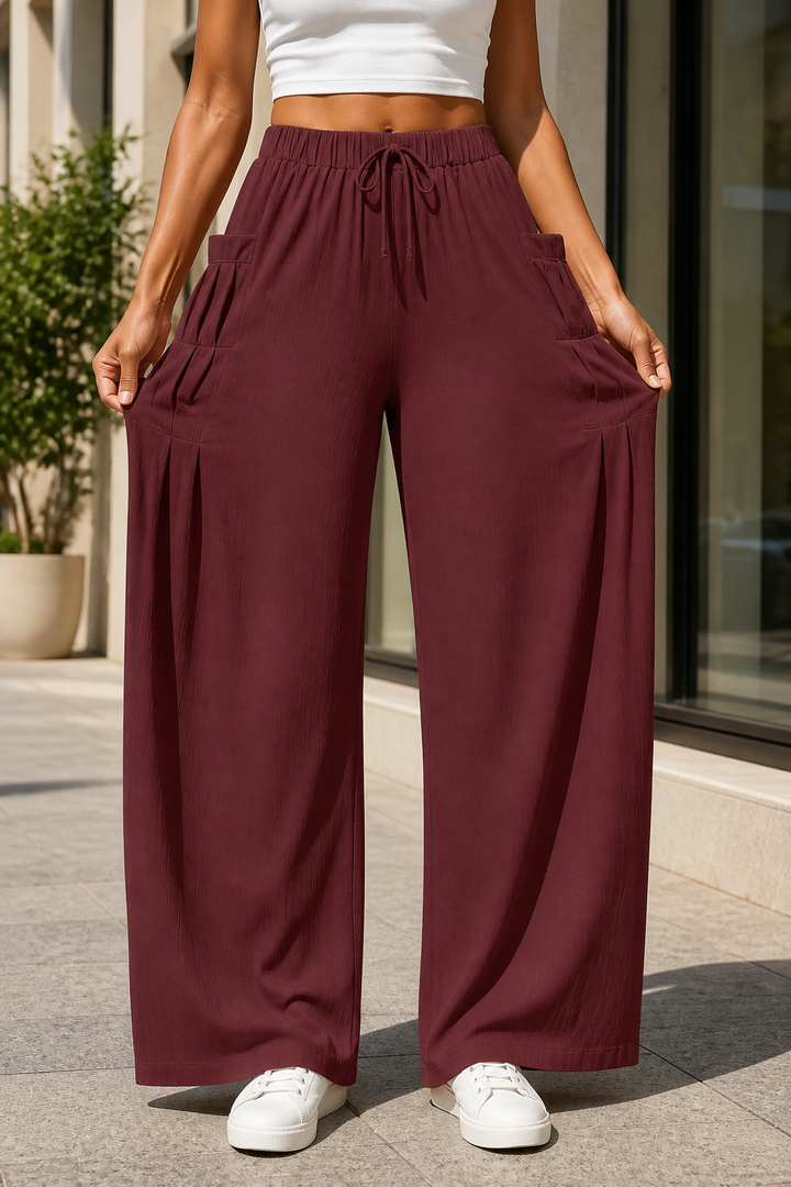 Linora – Drawstring Wide Leg Pants