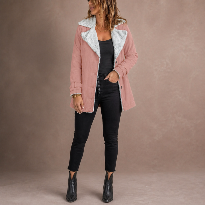 Suede-Finish Lapel Jacket