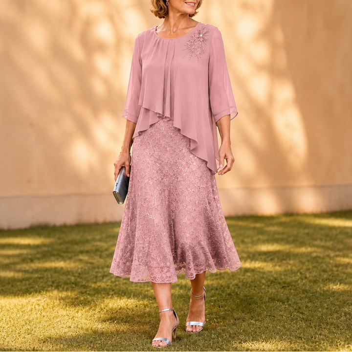 Elavine – Lace Overlay Dress That Moves With Grace, Not Against It