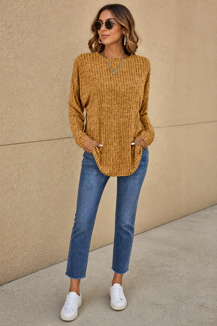 Overhang – Exposed-Seam Oversized Crew Neck Sweater