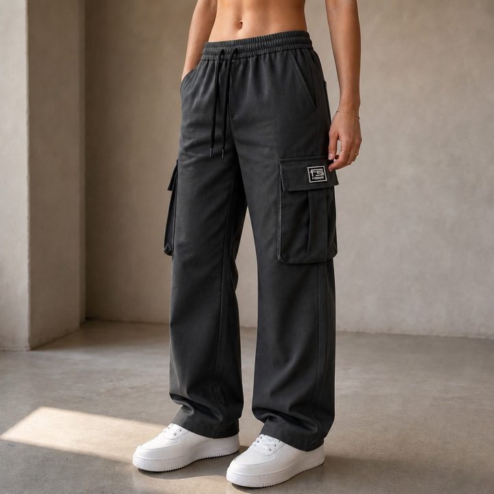 Easeway – Relaxed Straight-Leg Cargo Pants