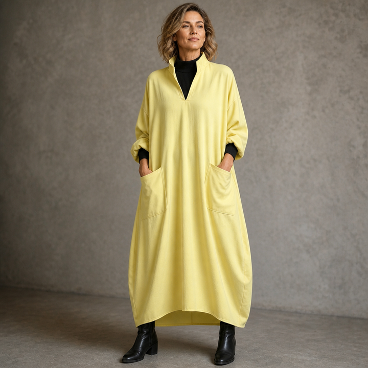 Wearbella – Cocoon Taper Mock Neck Midi Dress
