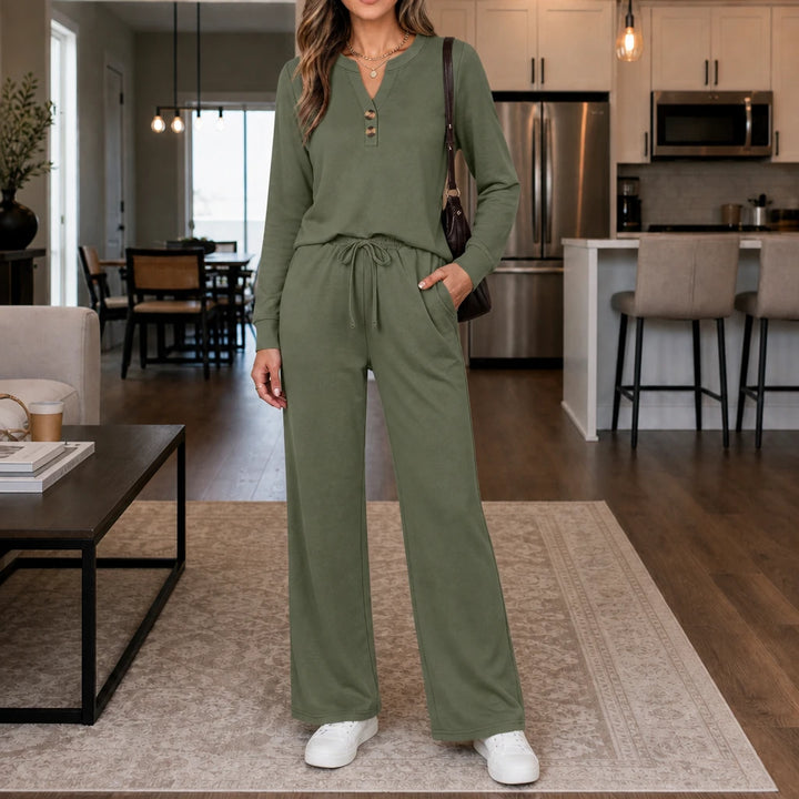 Wearbella – Coordinated Top And Pants Lounge Set