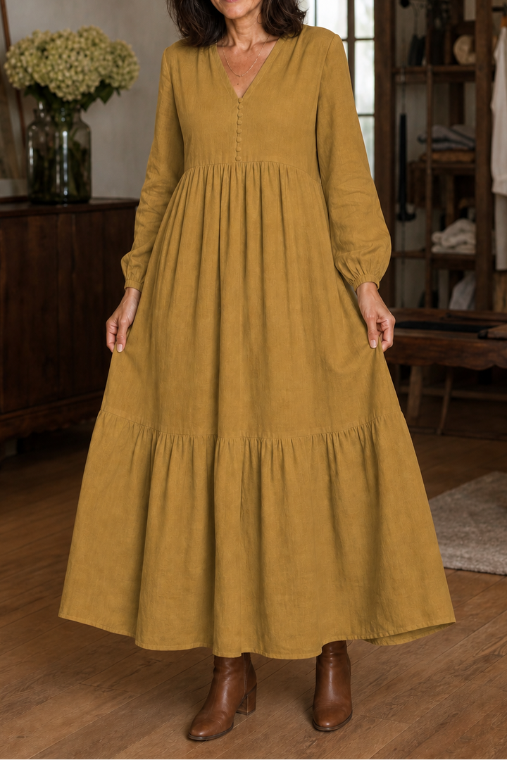 Wearbella – Relaxed V-Neck Flowy Maxi Dress